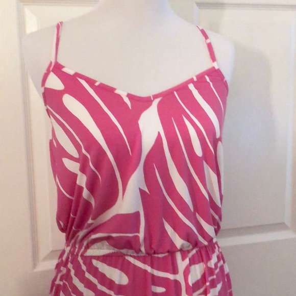 SOLD NWT Pink and White High-Low Hawaiian Dress - Picture 3 of 5